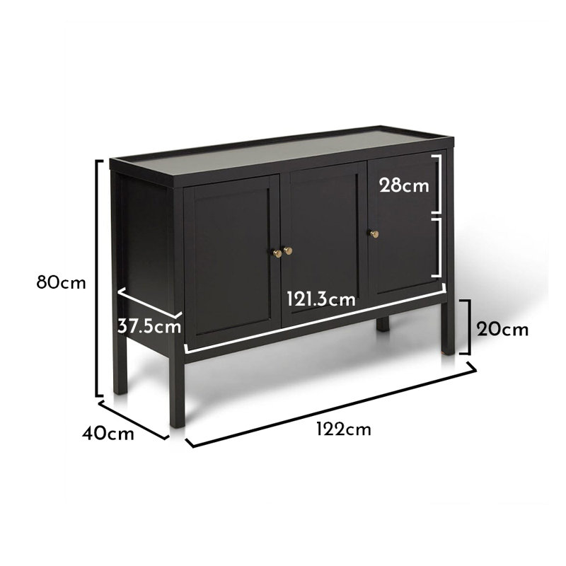 Adelphi Sideboard, 80cm H x 122cm W x 40cm D