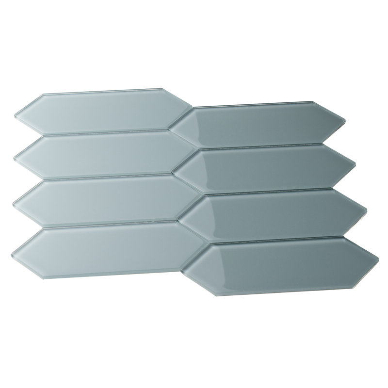 3"x9" Glass Picket Subway Wall Tile, Slate