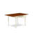 5 Piece Kitchen Table & Chairs Set Includes a Rectangle Dining Room Table with Dropleaf and 4 Linen Fabric Chairs, Buttermilk & Cherry-1882169371