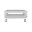 Table basse carrée minimaliste 10 po H avec rangement ouvert blanc-585204792
