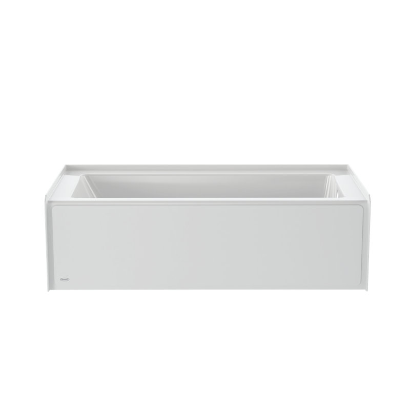 SIGNATURE® Rectangle Flat Front 6632 Skirted Soaking with Access Panel, Right, White