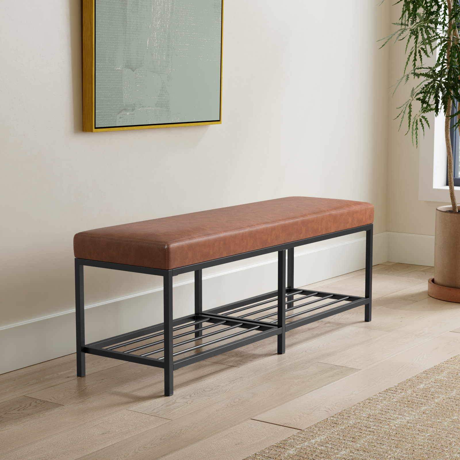 Dyer Storage Bench, Brown