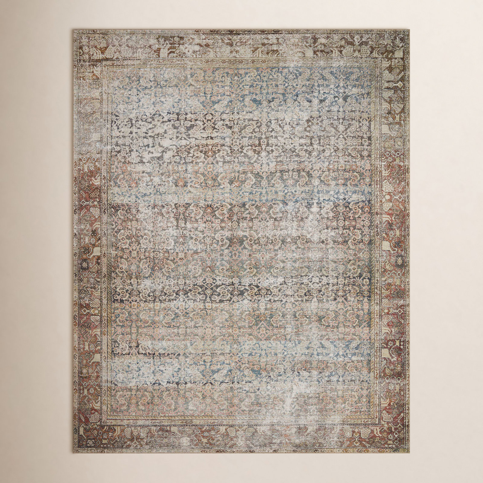 Amber Lewis x Loloi Georgie Multi Spice Oriental Rug, Rectangle 8'4" x 11'6"