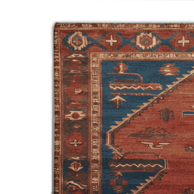 Tapis d'intérieur et d'extérieur brun Persian, Rectangulaire 2 pi x 3 pi
