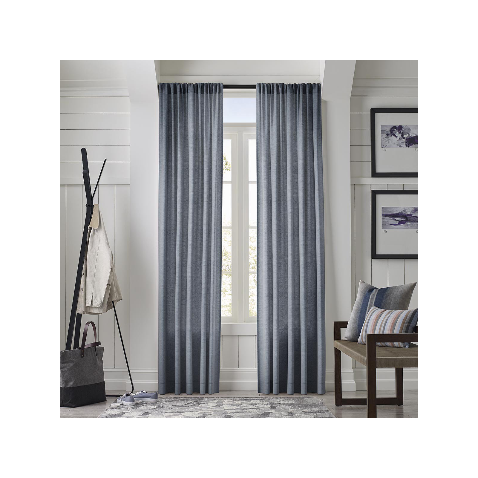Tecoma Room Darkening Curtain, Indigo, 50" W x 108" L