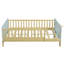 Lit double pour enfants, lit plateforme double en bois avec tête et pied de lit-1289615863