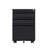 [Installation Required] 3-Drawer Mobile Filing Cabinet With Lock, Office Storage Filing Cabinet Of Legal/Letter Size, Metal Filing Cabinet To Be Installation Required (Black)-120691131