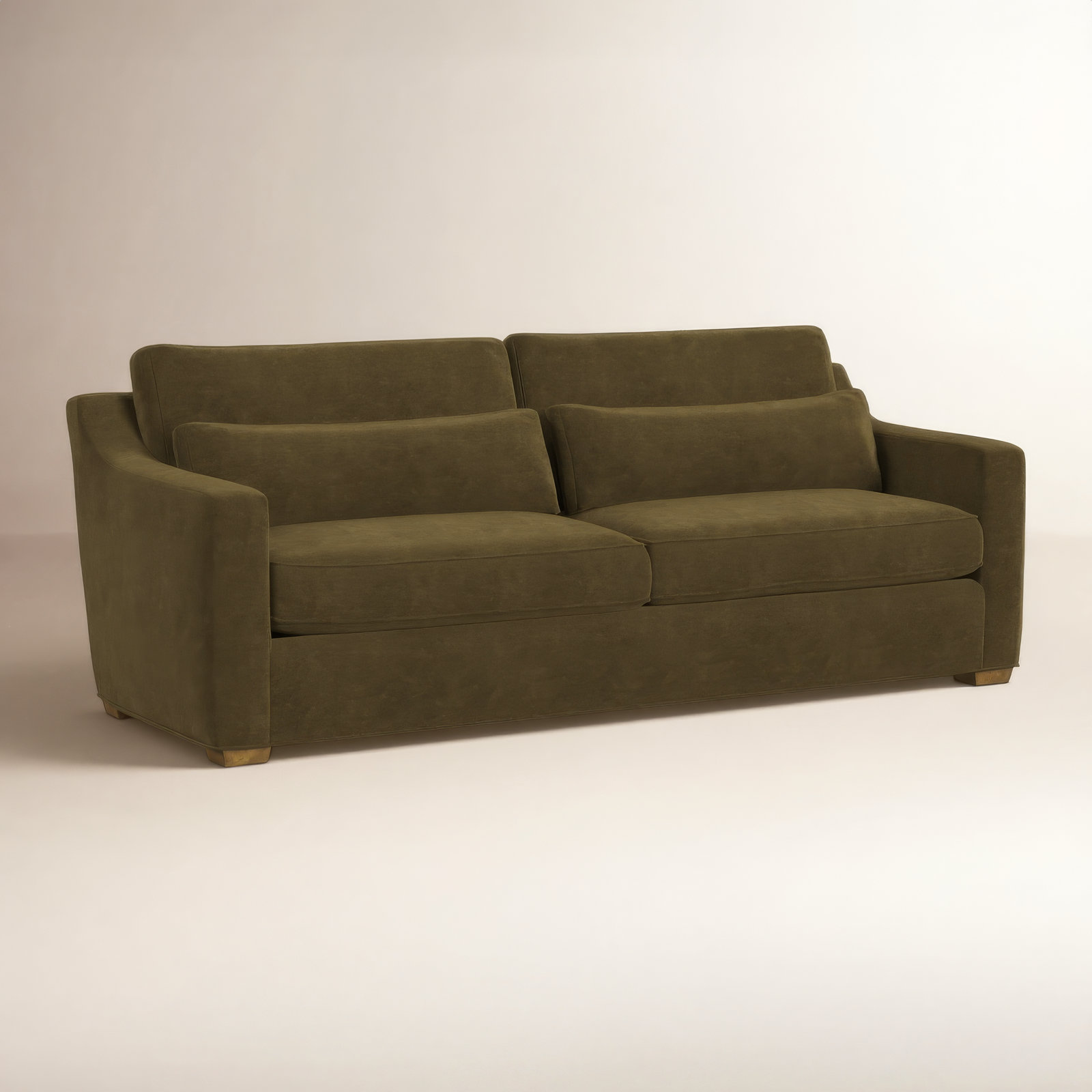 Emmit Two Seat Upholstered Sofa, Green