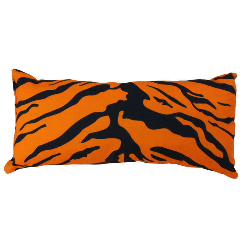Animal Print Reversible Throw Pillow, Orange