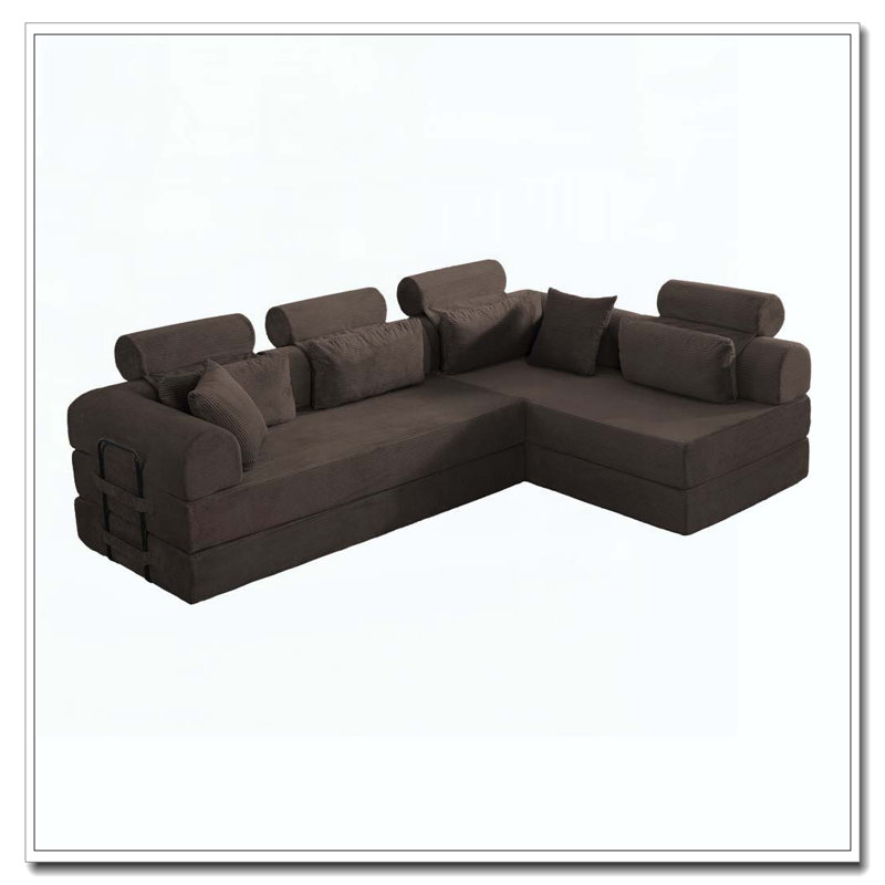 Canapé modulaire en L, Brun