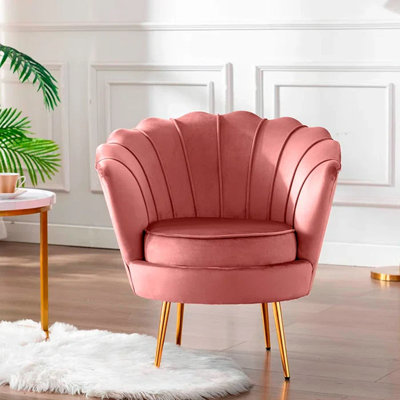 Rainbow Upholstered Velvet Lounge Chair by House of Hampton