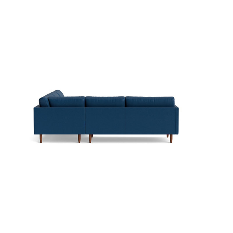Skinny Fat Sectional, Right Hand Facing, Leather - Deep Blue