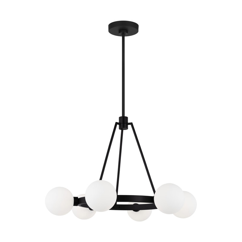 Helen 6-Light Chandelier, Noir minuit