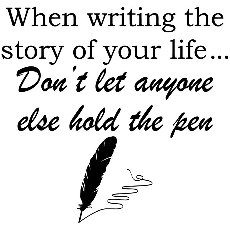 Décalcomanie murale "on writing the life quotes"