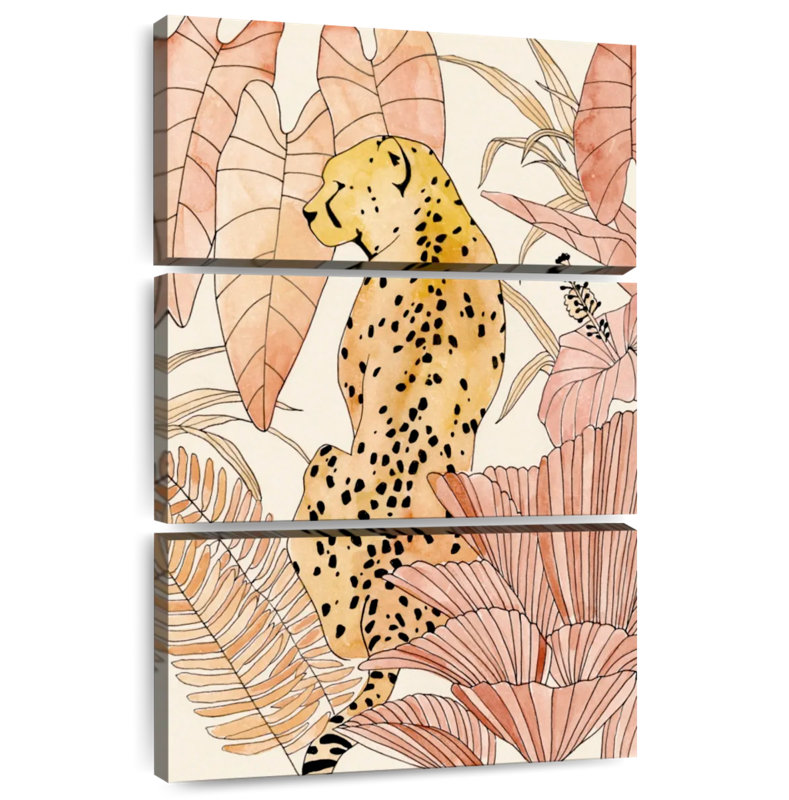 Brampt Blush Cheetah I, 50" H x 32" W