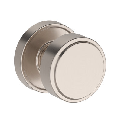 Vashon Half Dummy Knob with Recessed Round Rose in Lifetime (PVD) Satin Brass