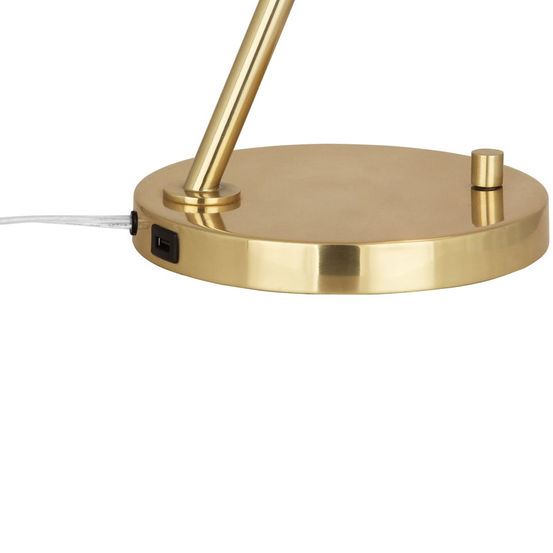 Lampe de bureau 23,5 "avec USB Nova, Laiton moderne