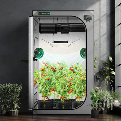 Tente de culture grise Mylar pour plantes hydroponiques