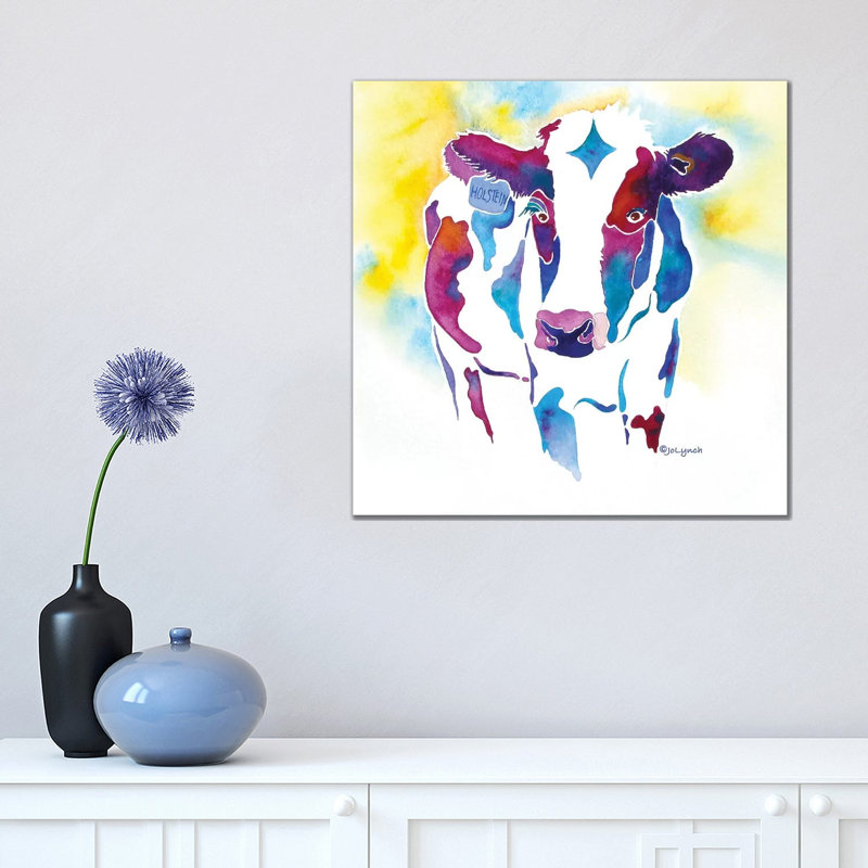 Cow Holstein Farm by Jo Lynch - Wrapped Canvas Gallery-Wrapped Canvas Giclée, 45.72cm H x 45.72cm W