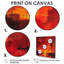 Rouge, jaune, tension, lignes électriques I - Power Lines Wall Art-766145254-766145249