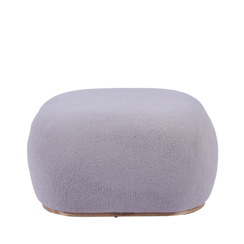 Chic Boucle Dressing Stool for Bedroom Furniture, Modern Accent Stool with MDF Base