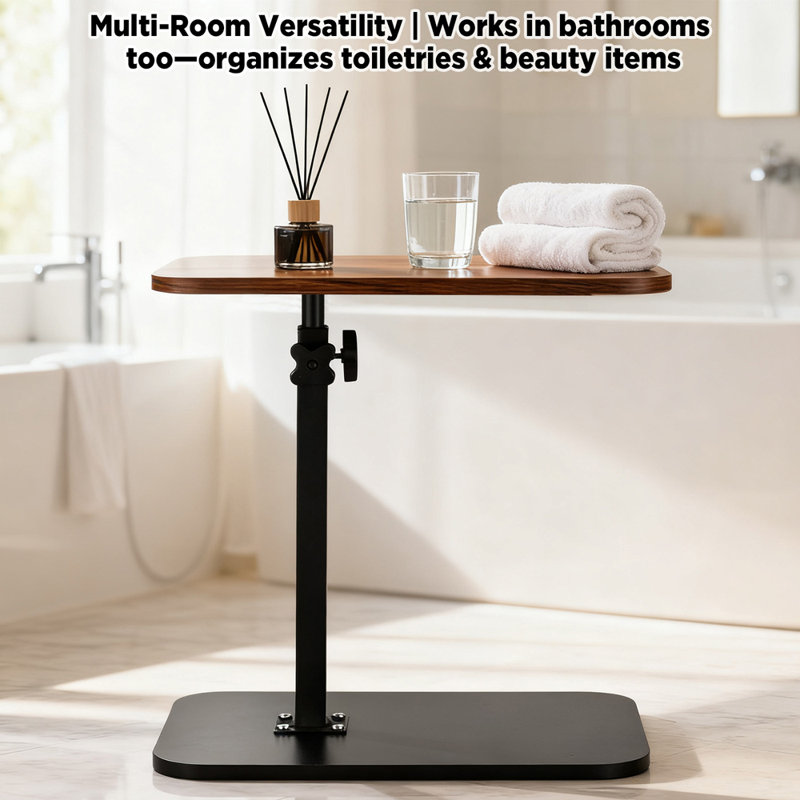 Multi-Function Adjustable and Movable Overbed Table