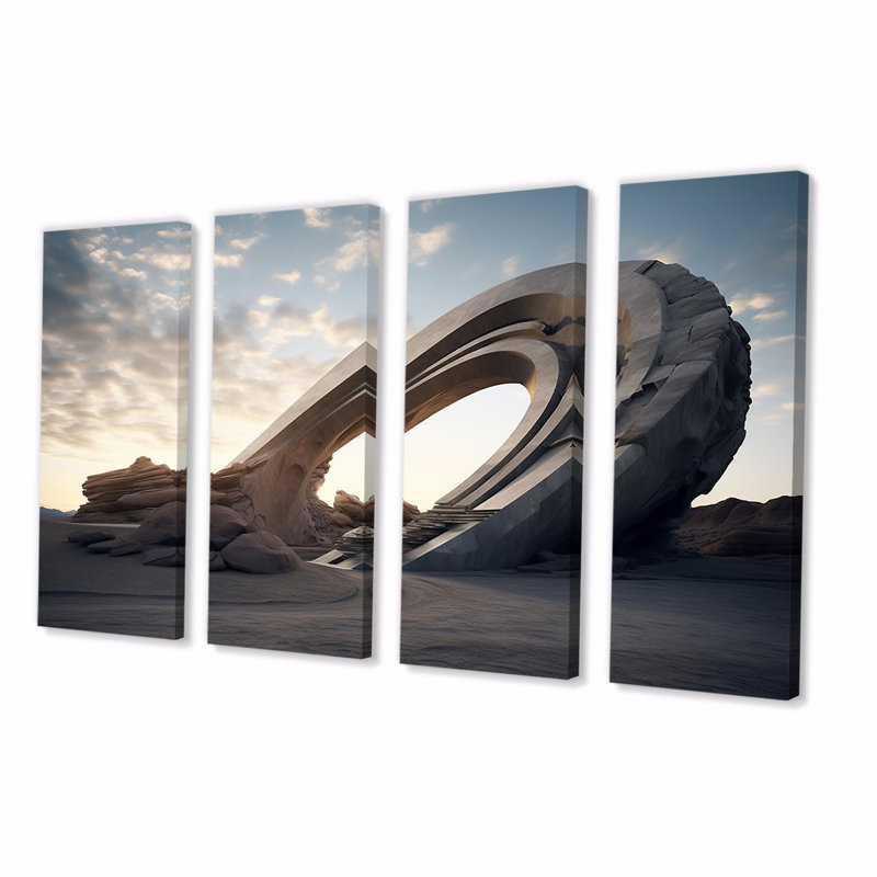 Art mural surréalisme surréalisme, «Space Canyon II», surréalisme, H 28 po x l 48 po