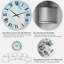 Horloge murale moderne bleu clair et blanc en marbre liquide III-482269753
