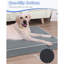 Waterproof Dog Bed For Crate Pad – Removable Washable Cover, Egg Crate Foam, Non-Slip Bottom, 35"X22", Dark Gray