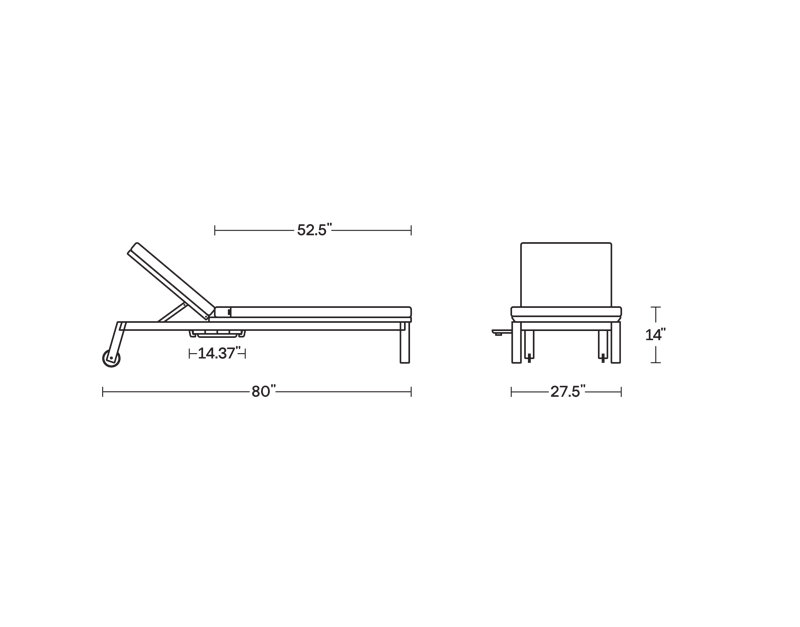 Haven Outdoor Teak Chaise Lounge, Sunbrella Canvas