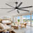 72'' Large Industrial Ceiling Fan With Light And Remote, 7 Aluminum Blades Large Airflow, Reversible DC Motor, 6-Speed High CFM, Modern Industrial Outdoor Ceiling Fan For Home, Office, Commercial Spaces, Porch, Garage, Shop-86938166-82038138