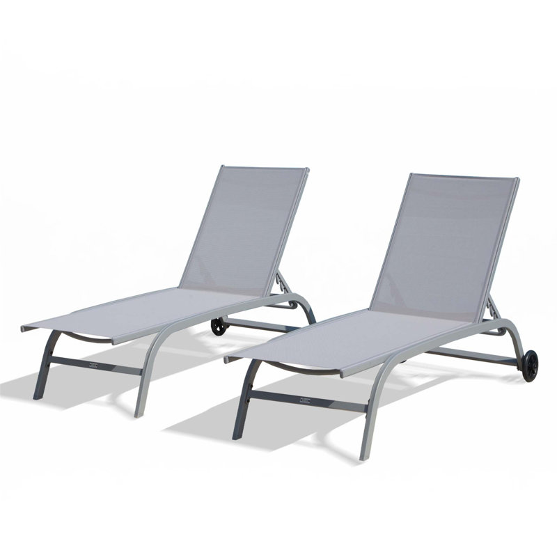 Chaise Lounge Outdoor Set Of 2, Grey