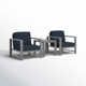 Dulcie 2 - Person Patio Conversation Sets with Cushions