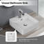 Lavabo de comptoir en céramique pour salle de bain - Surface de lavabo moderne blanche élégante et pratique