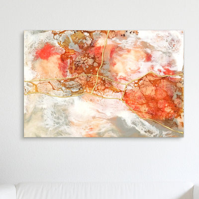 "Coral Lace II", art encadré en verre trempé inversé sans cadre
