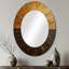 Bronze brillant Symetry IV - Miroir décoratif abstrait ovale sur métal-486720221