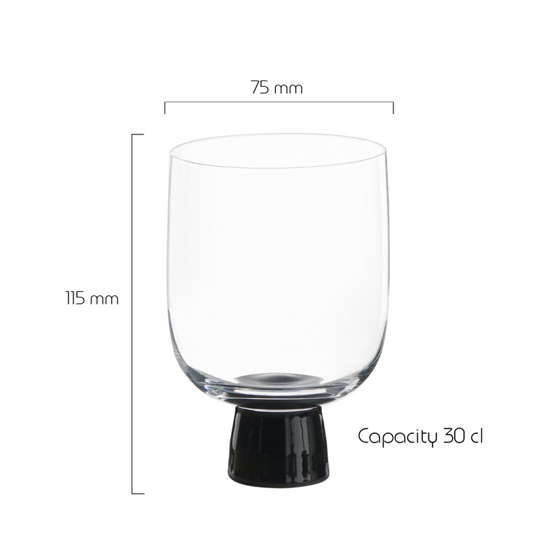 Oslo DOF Tumblers, Clear/Black