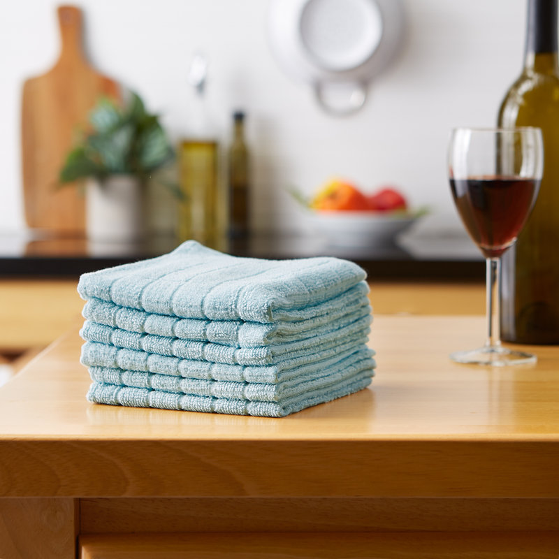 Waffle Dish Cloth Kitchen Towel, Egg Blue