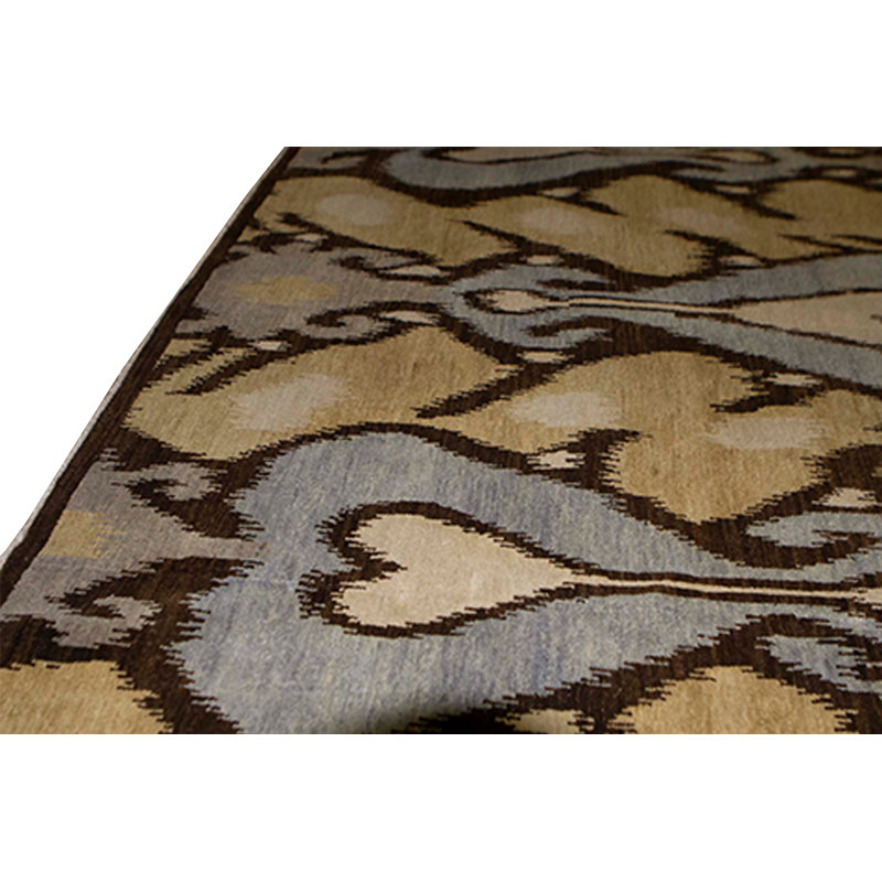 Tapis brun de haute qualité noué à la main