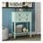 Narrow Console Table, Slim Sofa Table With Three Storage Drawers And Bottom Shelf For Living Room, Easy Assembly (Retro Blue)-1184002610