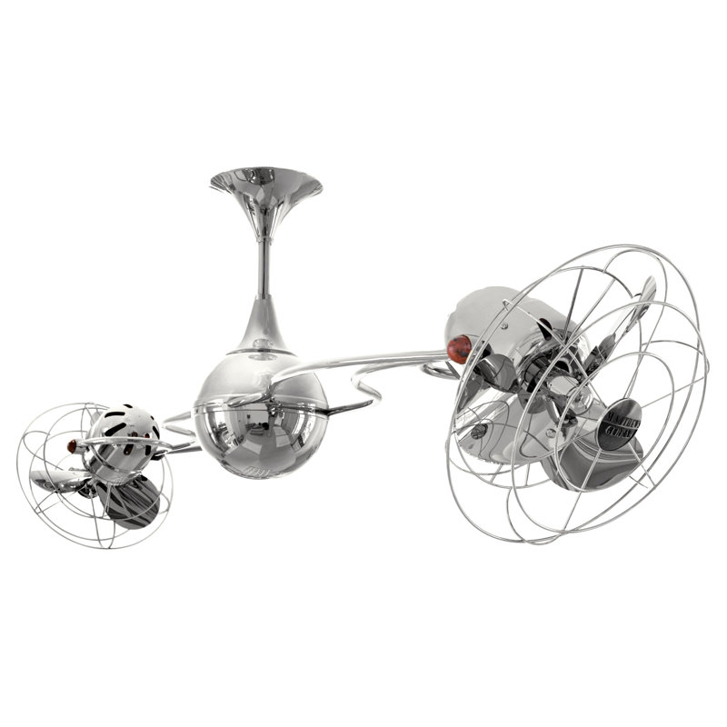 Ventilateur de plafond 60 pales 60 pouces, Chrome poli