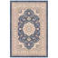 Tapis persan traditionnel audacieux en grès, couleur marine, ivoire, or, vert et rose, lavable à la machine, antidérapant, à poils courts, adapté à l'intérieur et à l'extérieur, idéal pour le salon, la chambre, la salle à manger, l'entrée, le couloir ou le bureau.-1576534570