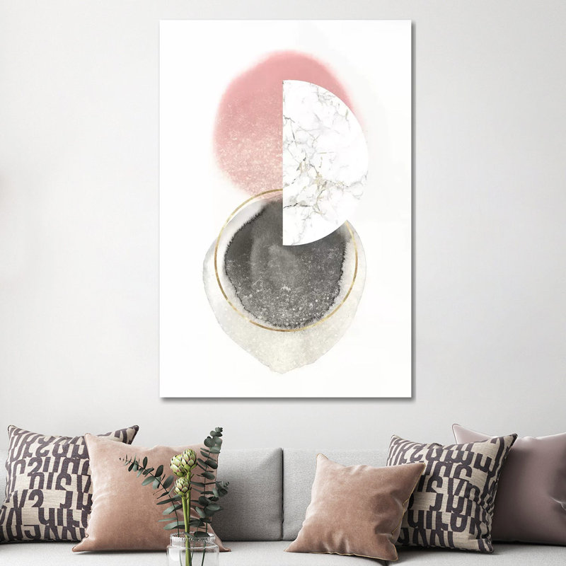 Blushing Geo I by Isabelle Z - Print on Canvas, Wrapped Canvas, 152.5 cm H x 101.5 cm W x 3.175 cm D