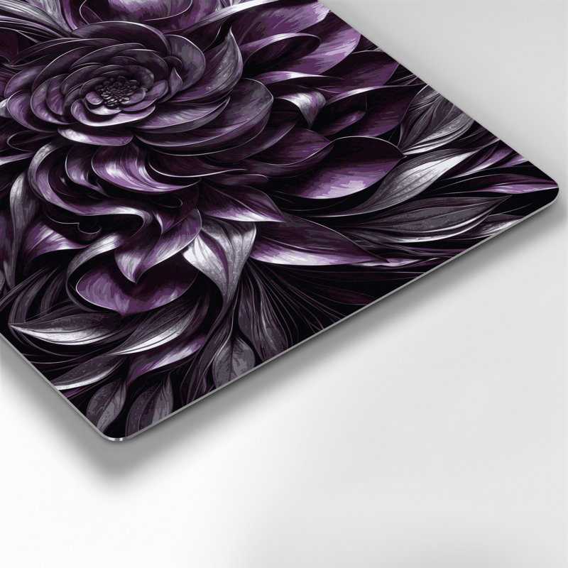 «Abstract Florals 29», art mural en métal mauve, H 11 po x l 14 po