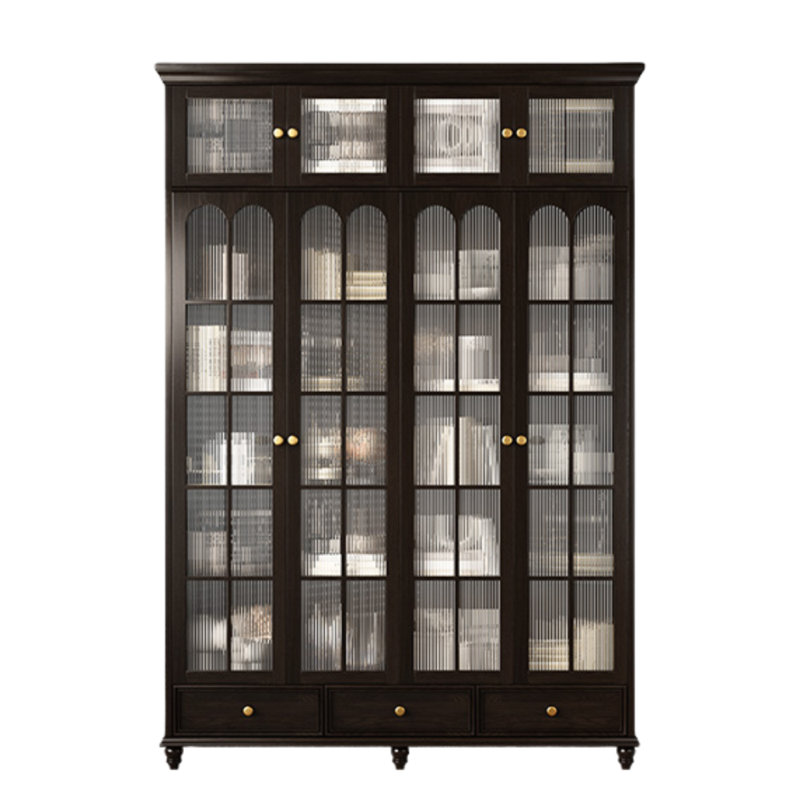 Bibliothèque de style moderne et minimaliste, Marron foncé