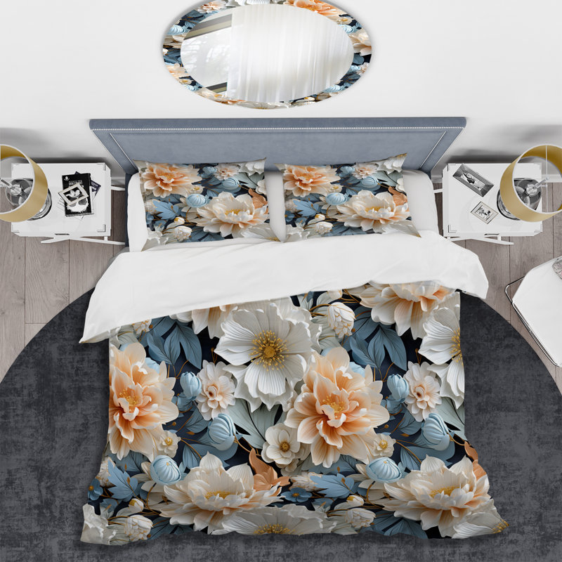 Ensemble de housse de couette Boho Victorian Fusion Victorian, Housse de couette simple + 1 taie décorative stan