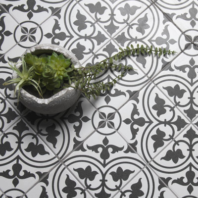 Carreau de céramique à motif pour mur et plancher 13 po x 13 po Harmonia