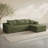 2 - Piece No Assembly Required Compression Sectional Free Combination Sofa，Upholstery Boneless Couch L-Shape Chaise Sofa, Deep Seat Corduroy Comfy Sofa With Pillow-2103405857