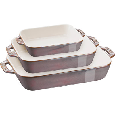 Staub Ceramique 3-Pcs Rectangular Ovenware Set
