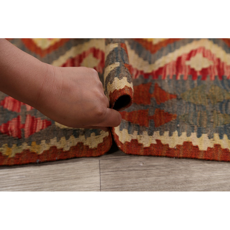 Tapis décoratif en laine noué à la main de conception unique 2 pi 10 po x 3 pi 11 po new age